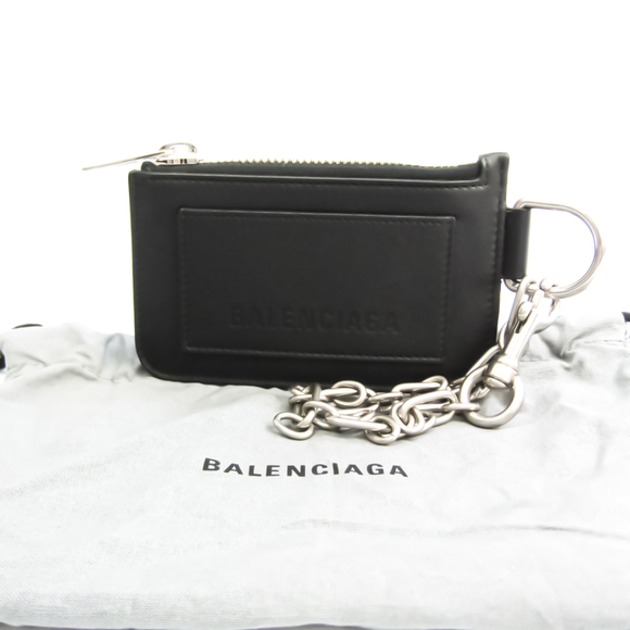 BALENCIAGA 655594 Unisex Calfskin Card Wallet Black - Picture 10 of 10